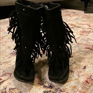 Black Leather Moccasin. Size 9. Great condition.